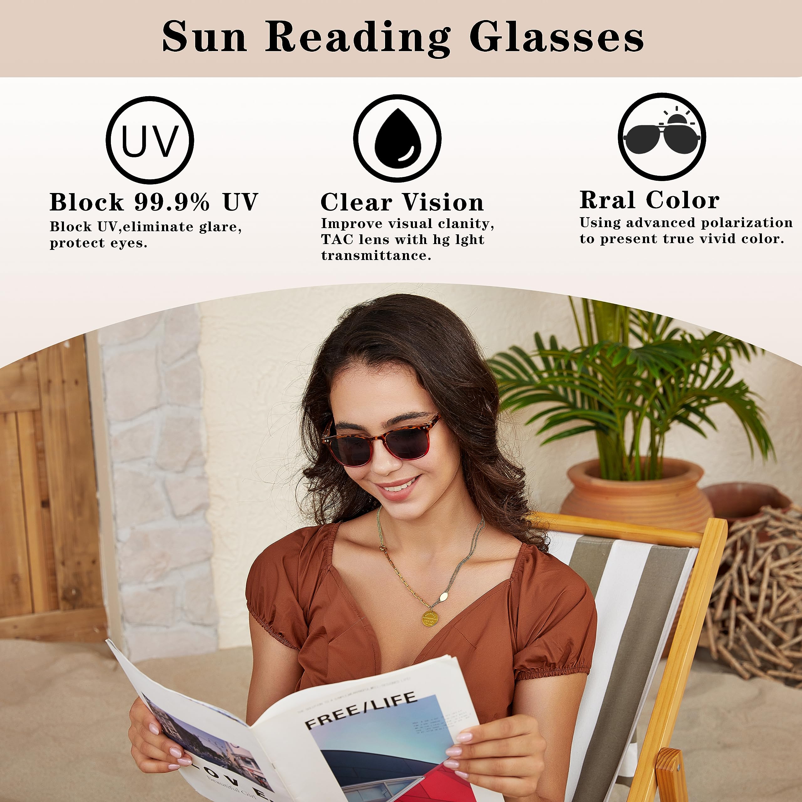 Dolarosey Bifocal Reading Glasses Sunglasses 3 Pack Vintage Spring Hinge UV400 Protection for a Smooth Feel and Classy Design (1.5) - Image 3