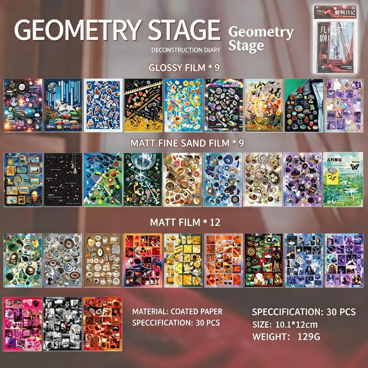 45 Sheets Y2K Dreamcore Japanese Korean Aesthetic Sticker Book, 990+Pcs Heisei Retro Stickers for Adults, Scrapbooking Junk Journal DIY Crafts Trendy Gifts (Geo Theater) image 3
