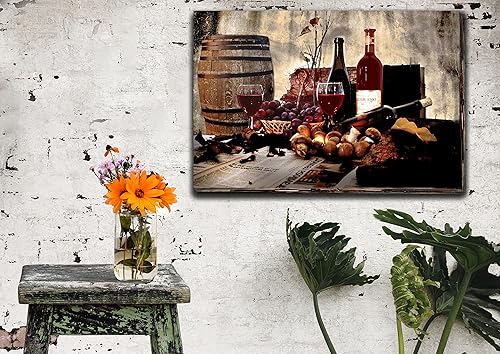 Miniatura 3 de Vino tinto barril pared arte decoración cuadro pintura cartel impresión sobre paneles de lona piezas  cocina tema decoración pared pared pared pared