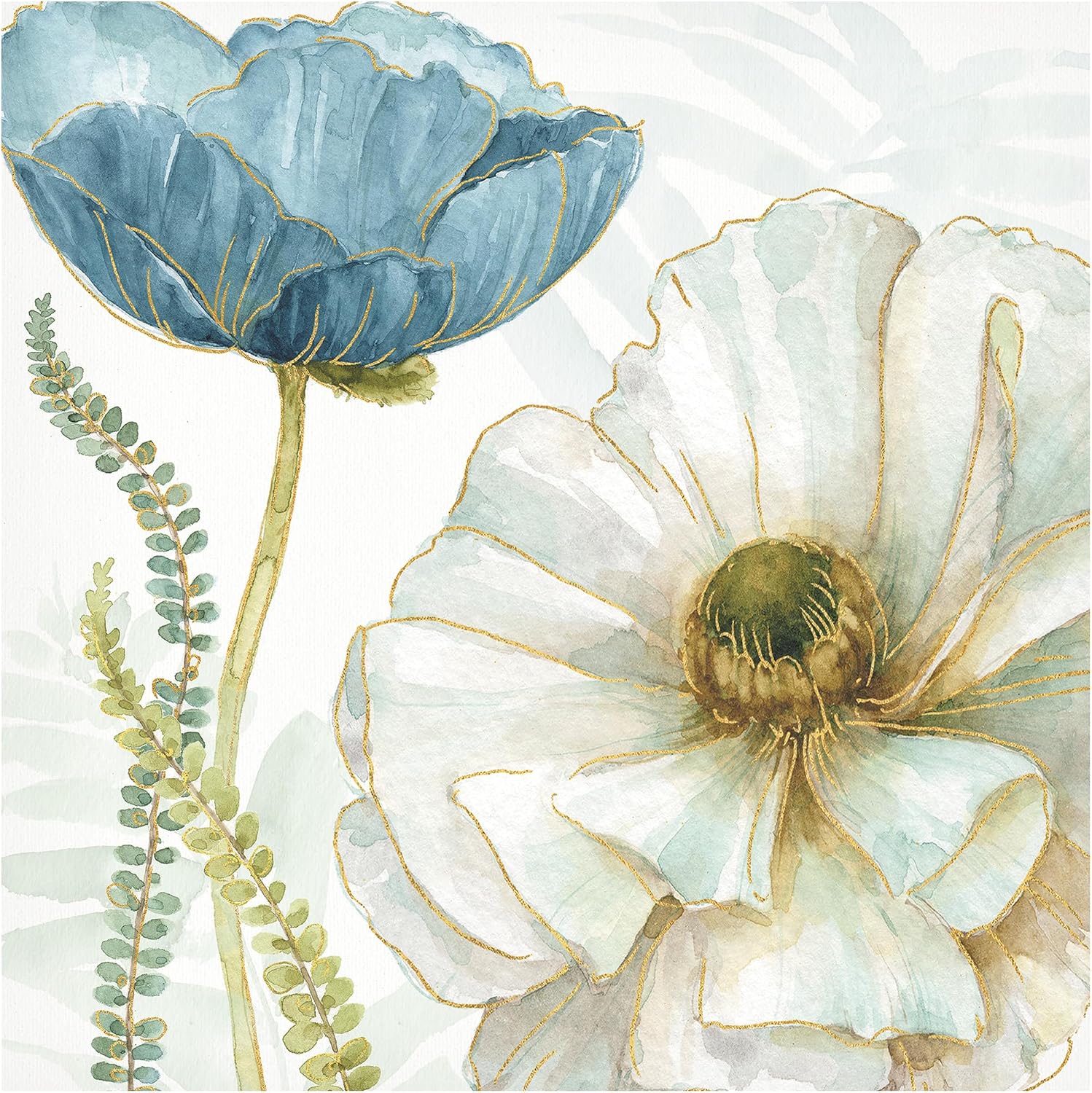 Wrapped Canvas Wall Art - Lisa Audit 'My Greenhouse Flowers III' Wall Art for Living Room, Bedroom, or Office Décor - 35x35
