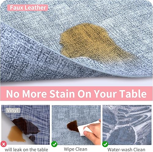 Miniatura 4 de Maxpearl Juego de 6 manteles individuales de piel sintética, impermeables, se limpian con un paño, resistentes al calor, antideslizantes, adecuados