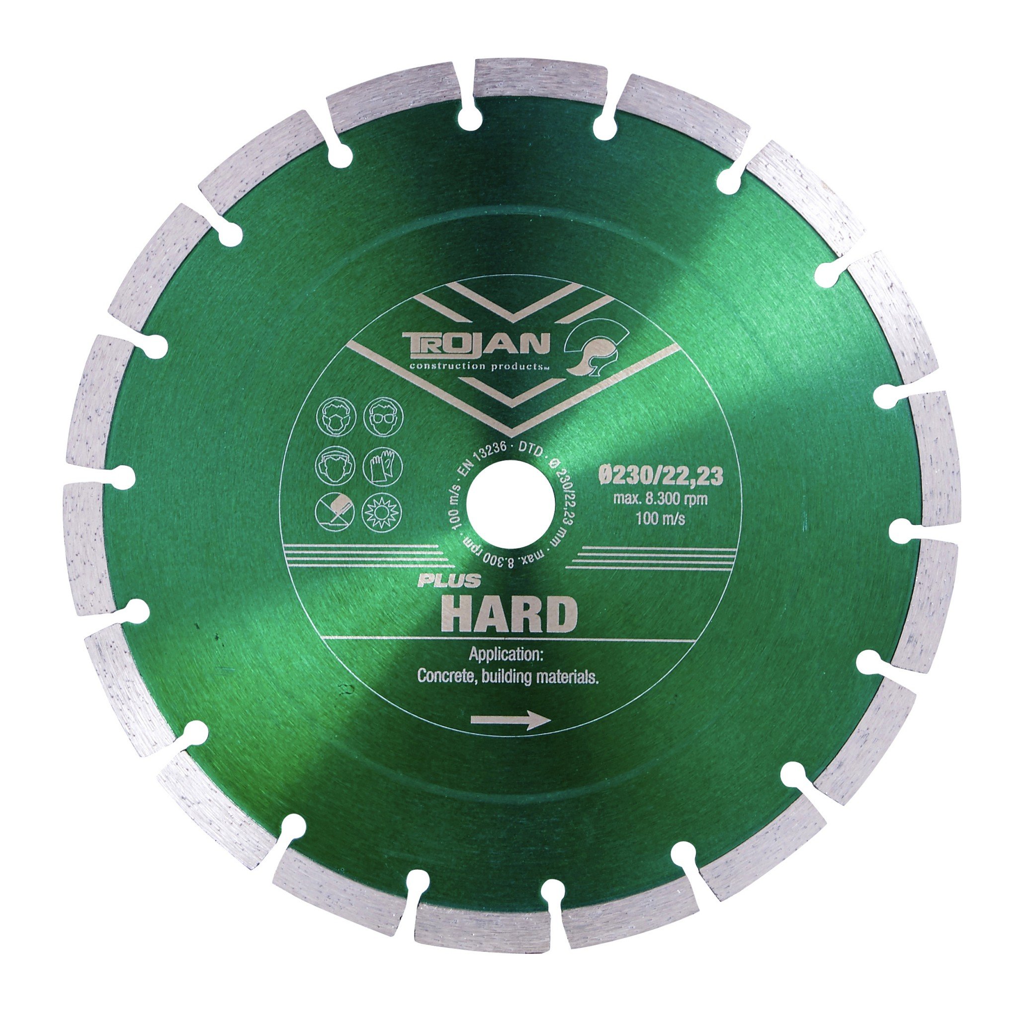 Buy Trojan Plus Hard Diamond Blade Hard Material Blade for Brick, Concrete Slabs, Kerbs and
