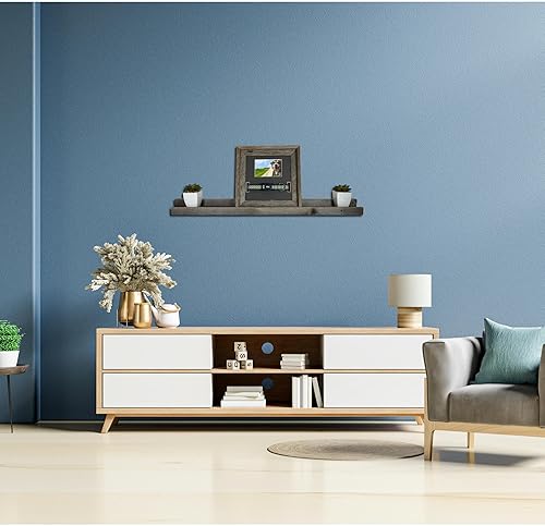 BarnwoodUSA Estante de pared flotante de 36 pulgadas  Estante estrecho extra largo de 3 pies  Estante de madera recuperada fotos, coleccionables, disponible en Yaxa Colombia