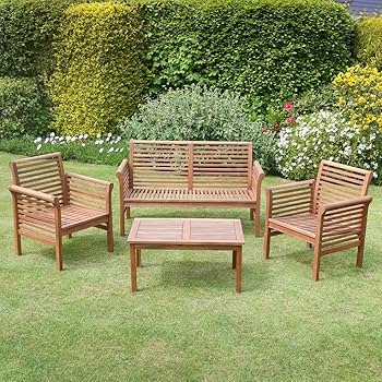 RATTAN GARDEN CORNER Sofa Set L Shaped Mix Grey Furniture 4-Seater Outdoor Patio U00a3199.01