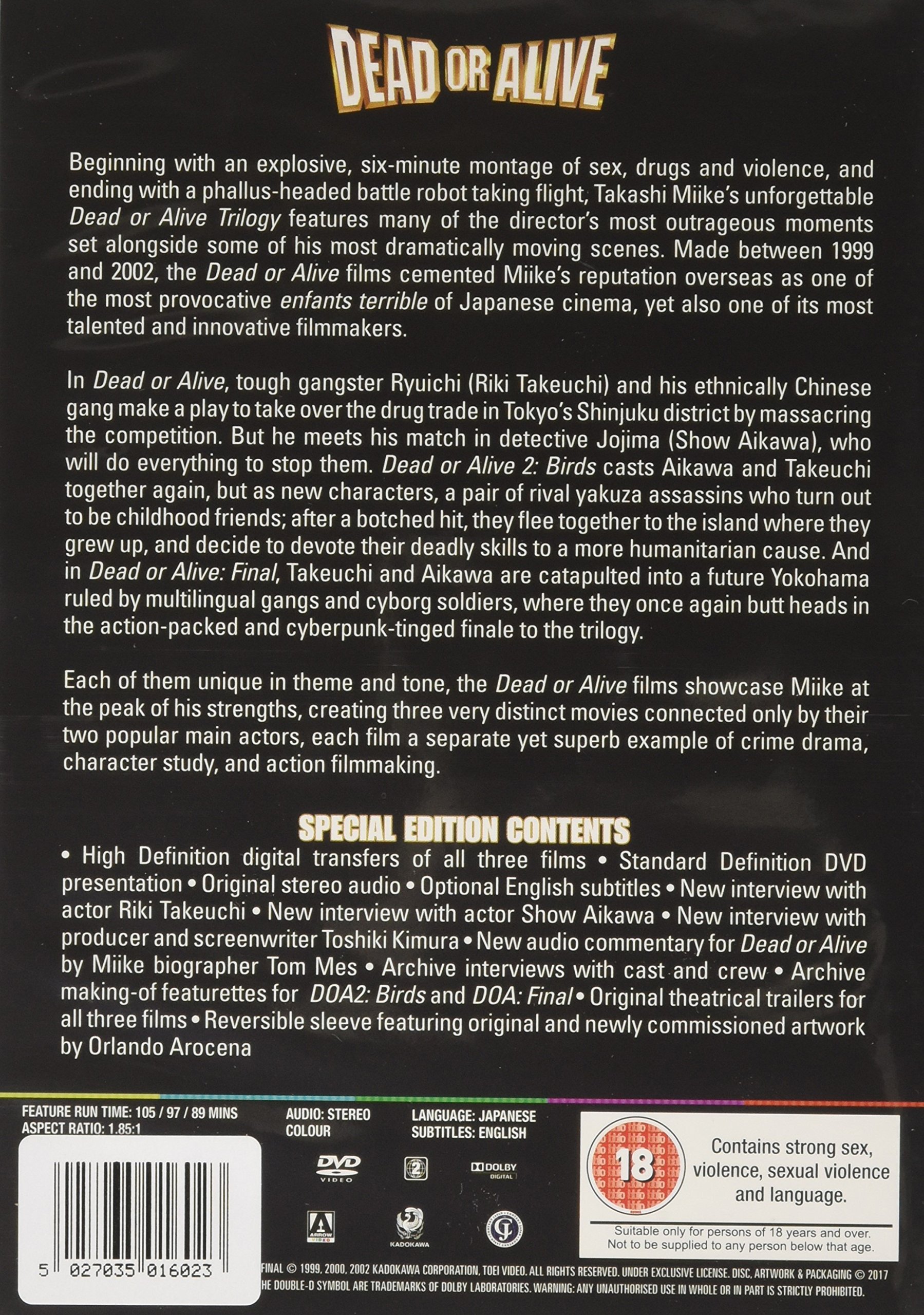 Dead or Alive Trilogy [DVD] [Edizione: Regno Unito]