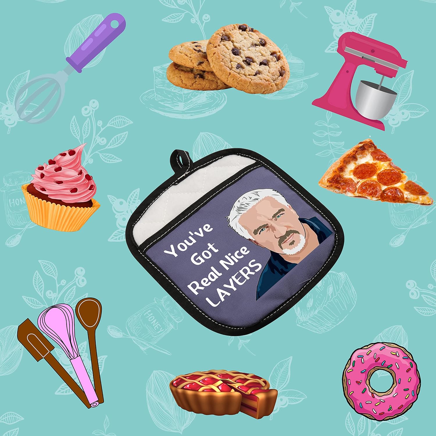 Baking Show Inspired Oven Pads Pot Holder with Pocket You've Got Real Nice Layers Bake Lover Gift (Got Real Nice Layers) - Image 7