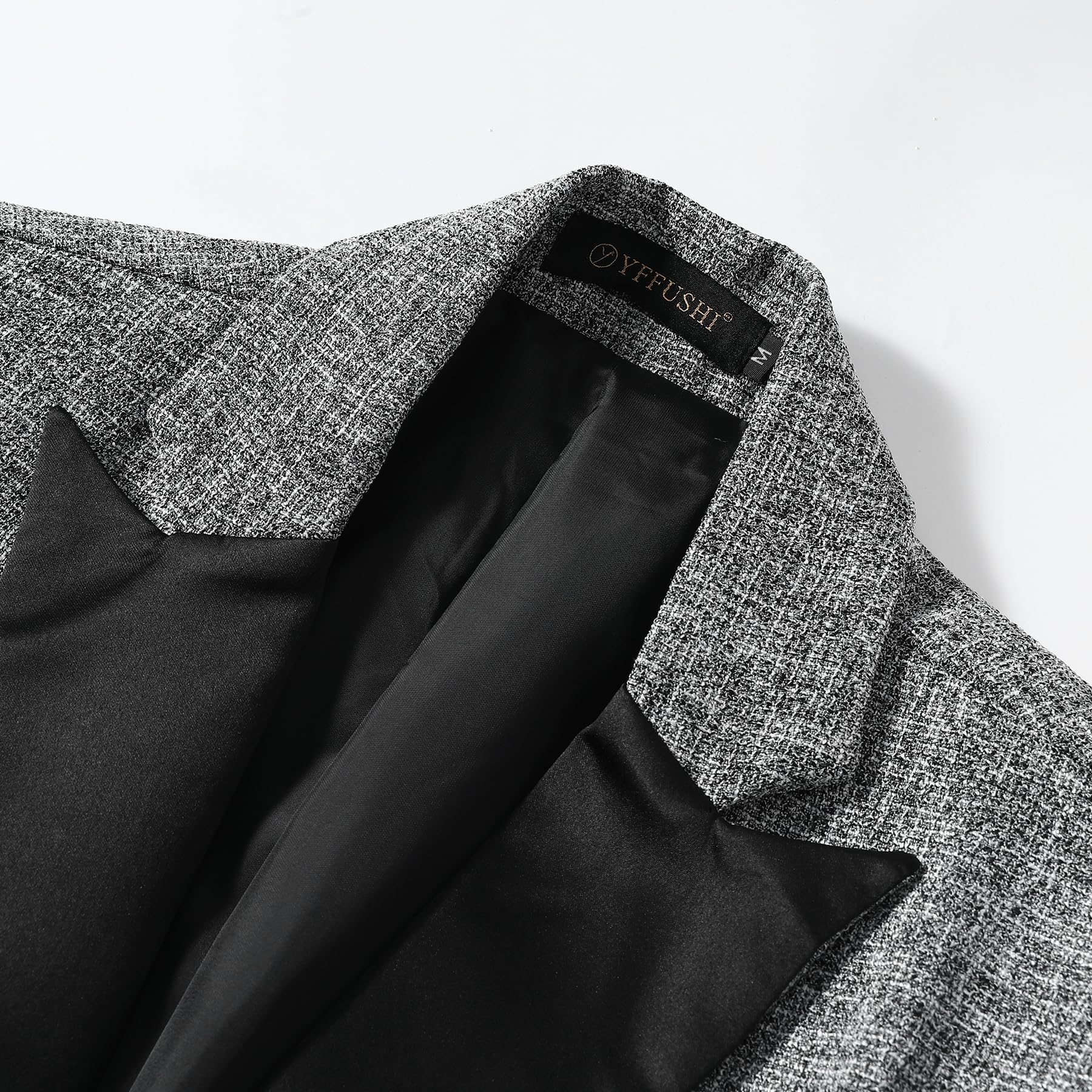 YFFUSHI Sakko Herren Regular Fit Blazer Lässig 1 Knopf Anzugjacke Business Jacke Hochzeit Smoking