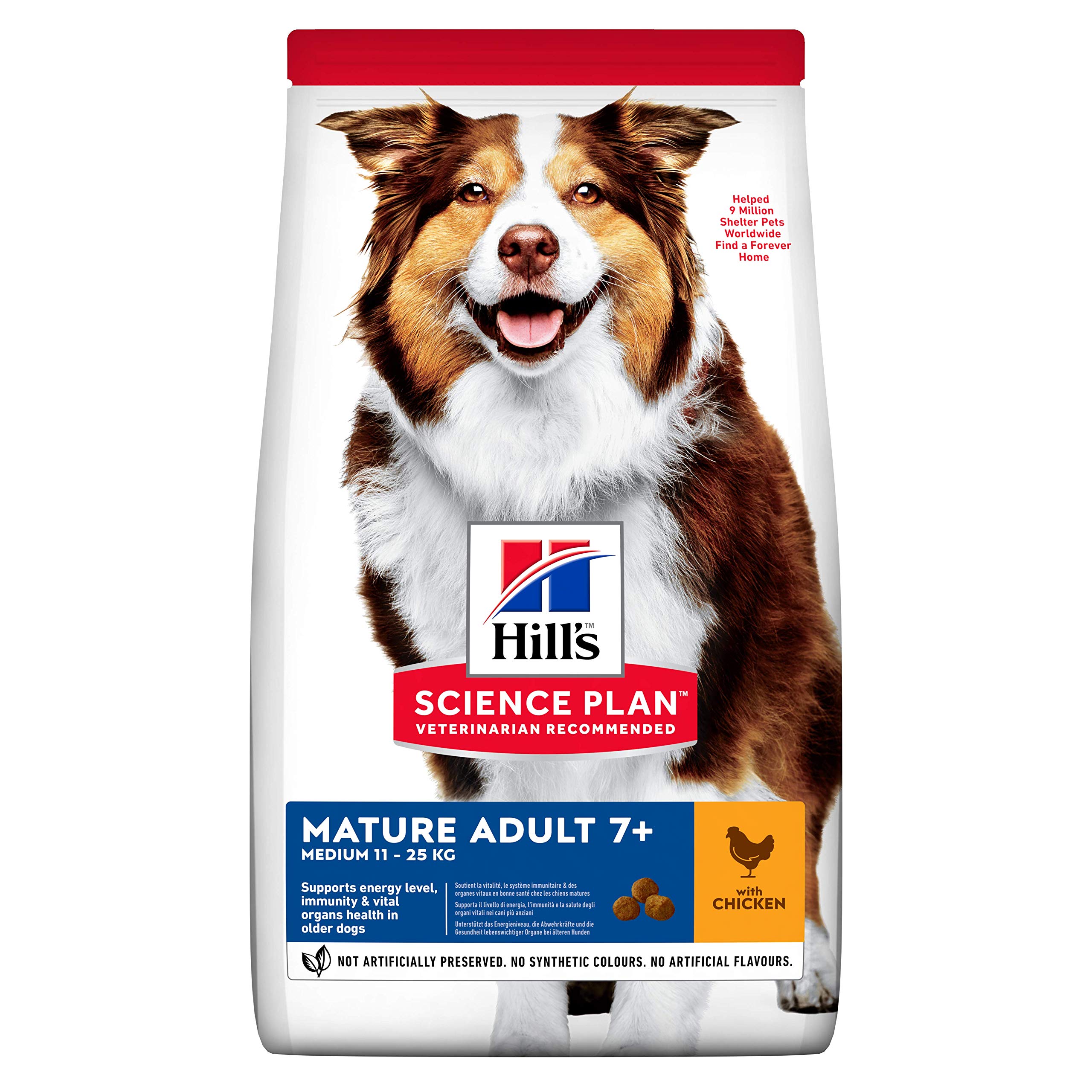 Hills Science Plan Mature Adult Medium Chicken Dry Dog Food - 18kg