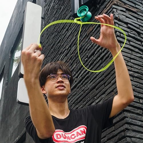 Miniatura 3 de Duncan Toys Windrunner - Yoyó rojo con salpicaduras doradas, yoyó de aluminio sin respuesta de nivel profesional con doble anillo, rodamiento