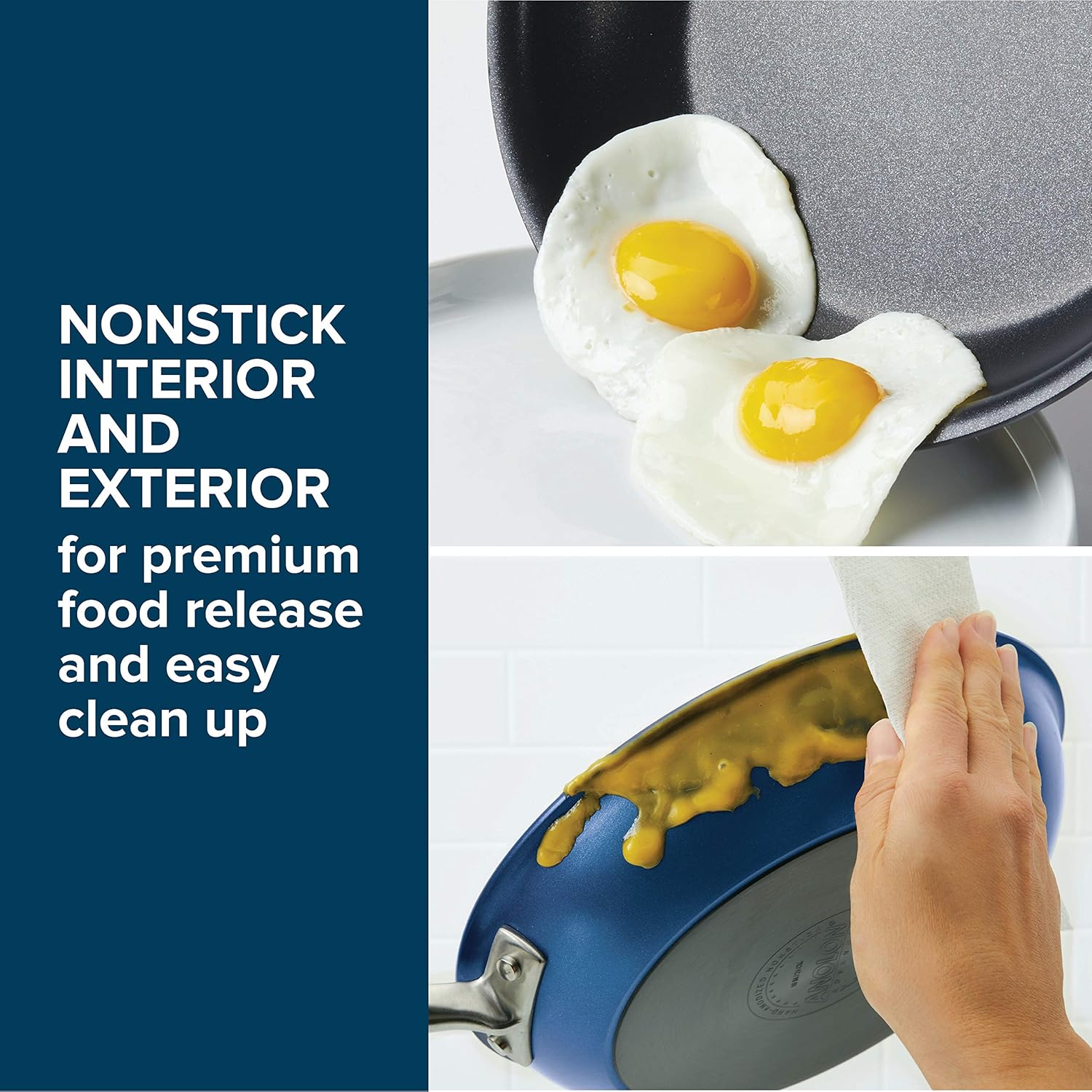 Anolon Advanced Hard Anodized Nonstick Stir Fry Wok Pan with Lid, 14 Inch, Indigo Blue: Home & Kitchen