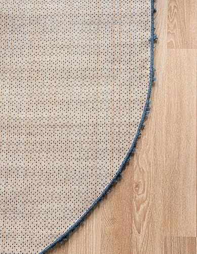 Miniatura 9 de Unique Loom Davos Shag Collection - Alfombra de área, color liso (3 pies 3 pulgadas x 5 pies 3 pulgadas, ovalada, azul marino)