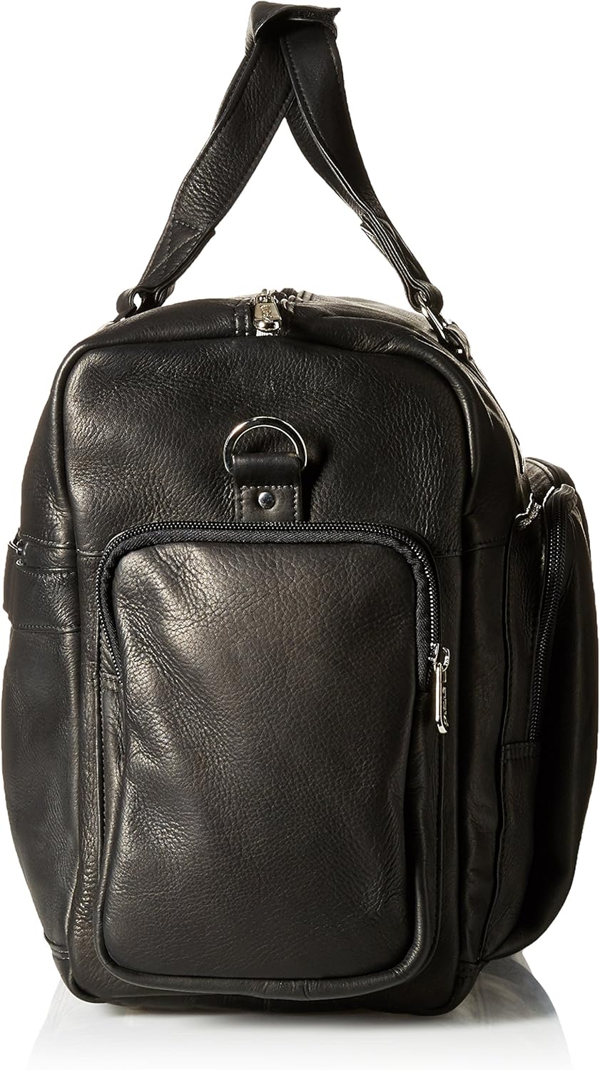 Piel Leather Multi-Pocket Leather Carry-On, Black, One Size