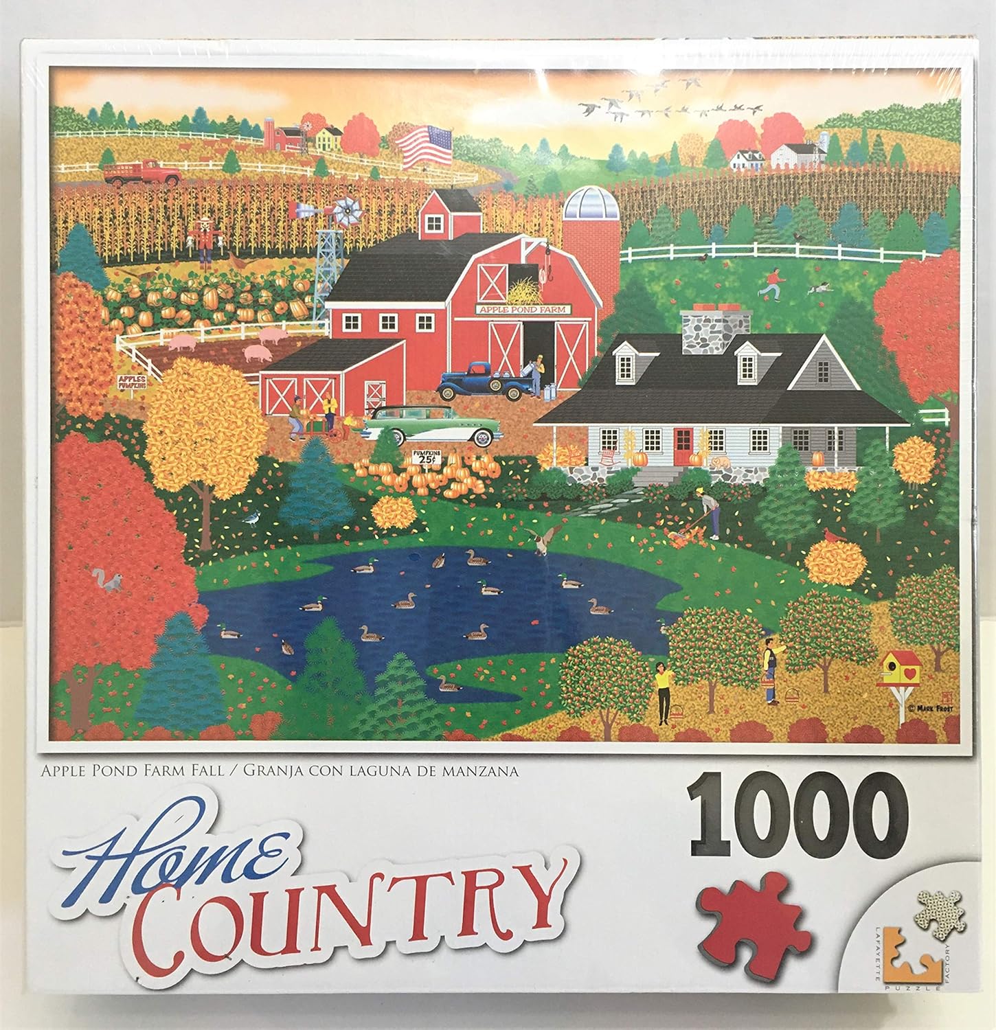 Apple Pond Farm Fall 1000pc Puzzle By: Americana Artist, Mark Frost