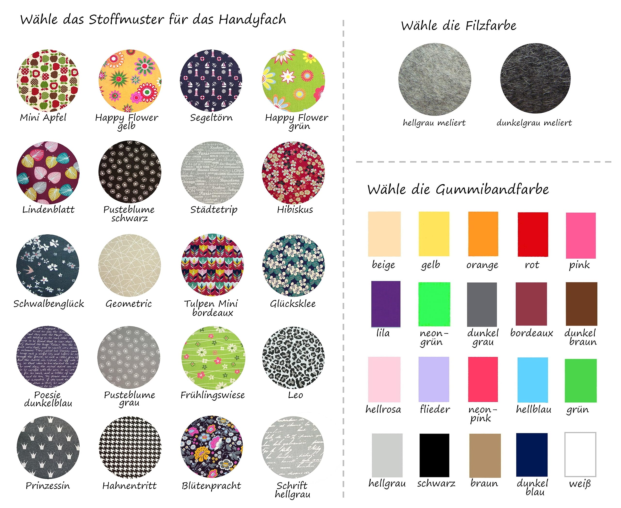 Kalenderhülle A4 Filz für Lehrerkalender Hardcover Buch Wollfilz mit Vorderfach für Buchkalender bis max. H 32cm x B 23 cm x T 3 cm herstellbar