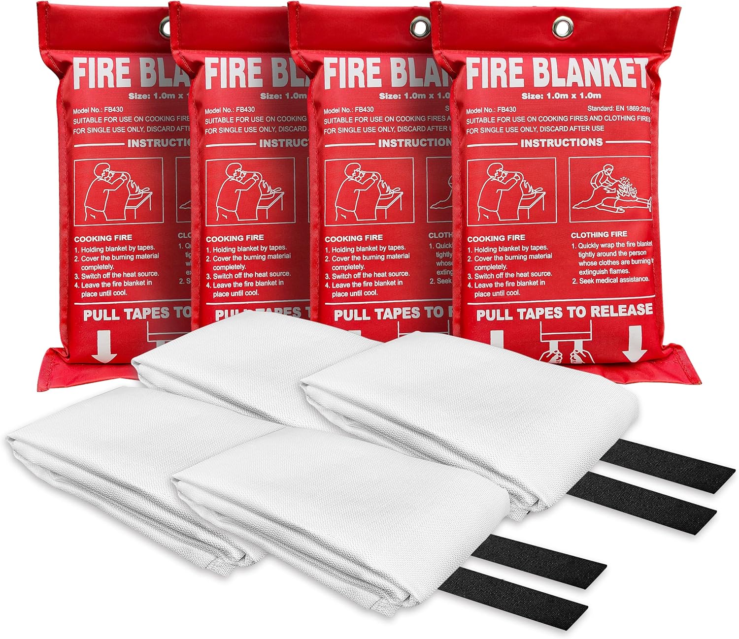 Ecoey Fire Blanket, Fiberglass Fire Blanket for Home