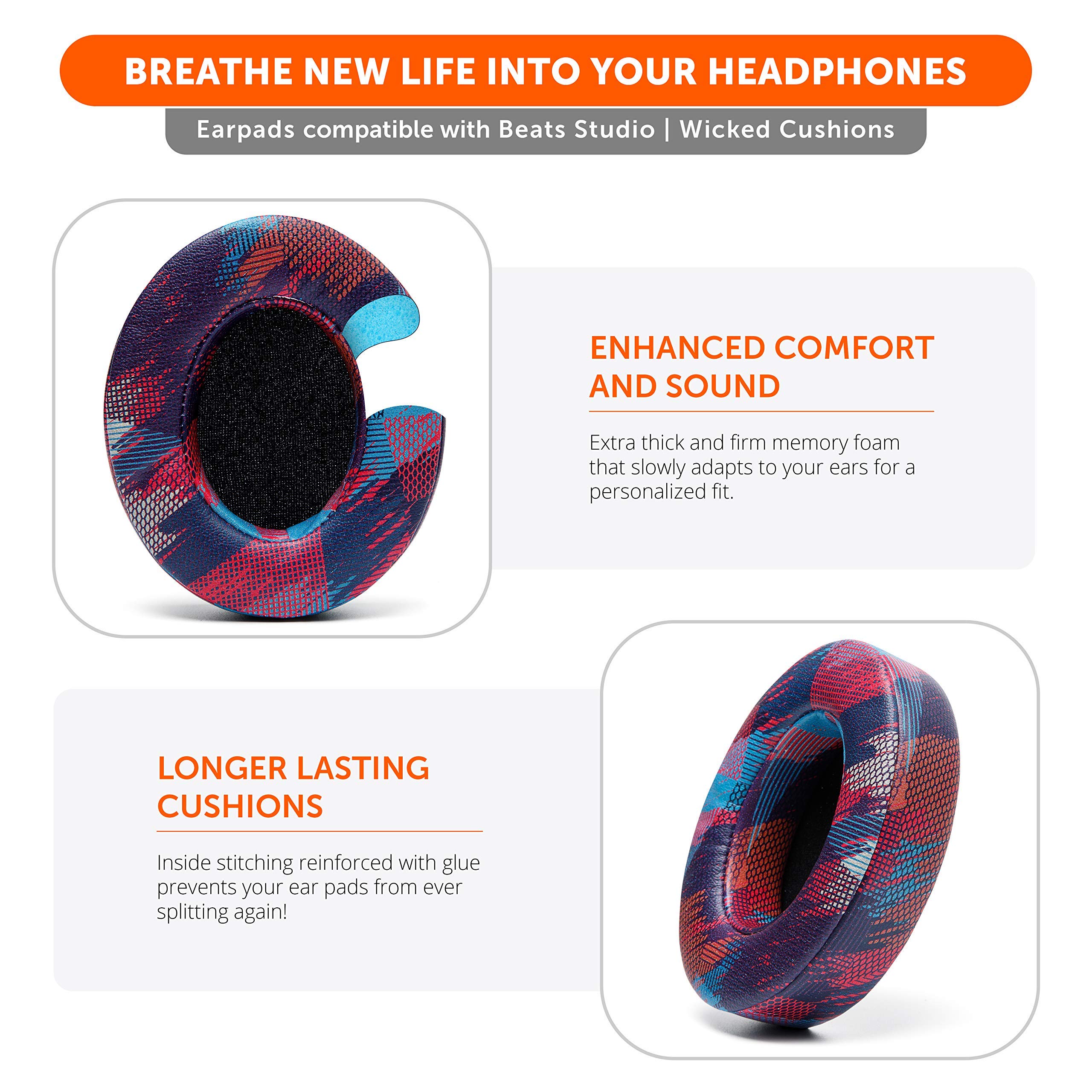 WC Wicked Cushions Replacement Ear Pads for Beats Studio 2 & 3 (B0501