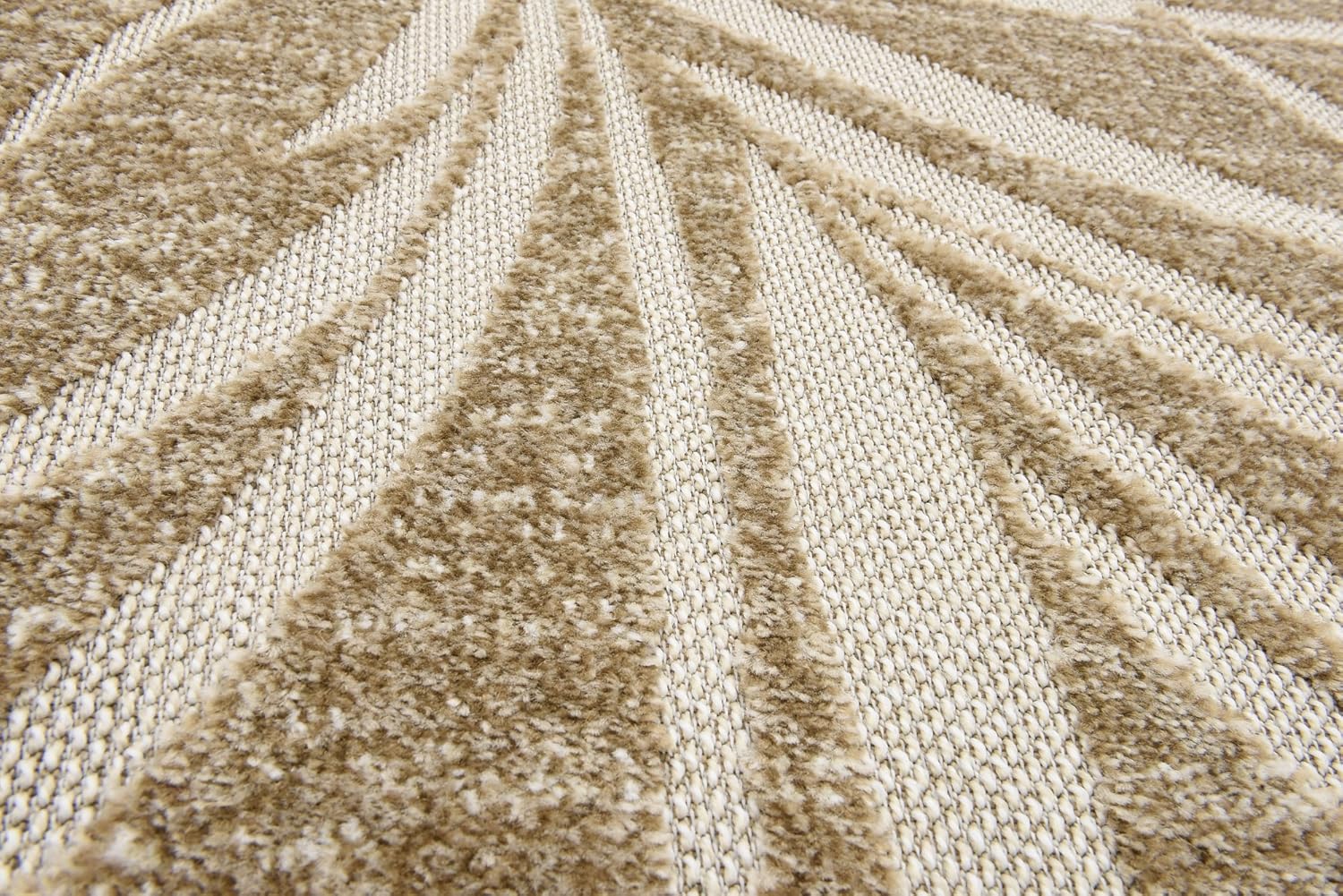Unique Loom Outdoor Botanical Collection Area Rug - Orlando (2' x 6' Runner, Beige/ Cream)