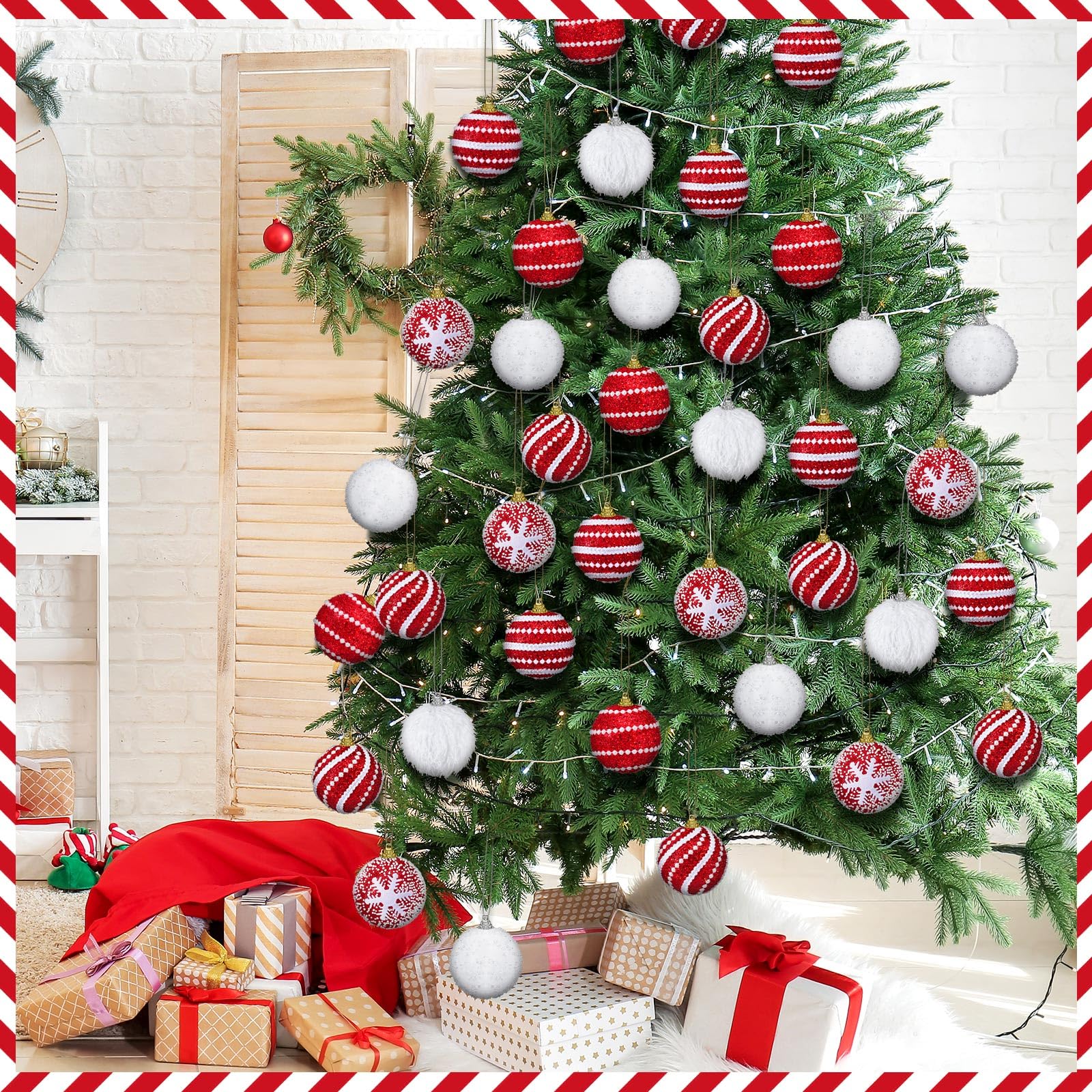 クリスマスツリー 赤と白の装飾付き スイスホテル南海大阪】 本日から開催！クリスマス イベント