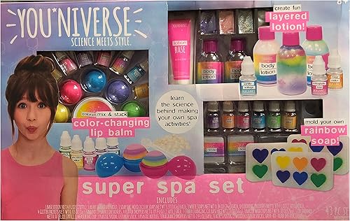Miniatura 9 de Bombas de baño galácticas Youniverse por Horizon Group USA, kit de manualidades de ciencia para niña, mezcla y molde de bricolaje 5 bombas de baño