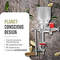 Vista 6 de Victoria Molino manual de grano de hierro fundido con tolva alta, molino de maíz premium y molinillo de granos, fabricado en Colombia