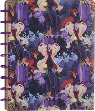 Happy Planner Disney Villains Notebook for Office, School or Journaling, Disc-Bound Notebook, Classic Size, 7 x 9.25, 60 Dot-Lined Pages, Made for Mayhem