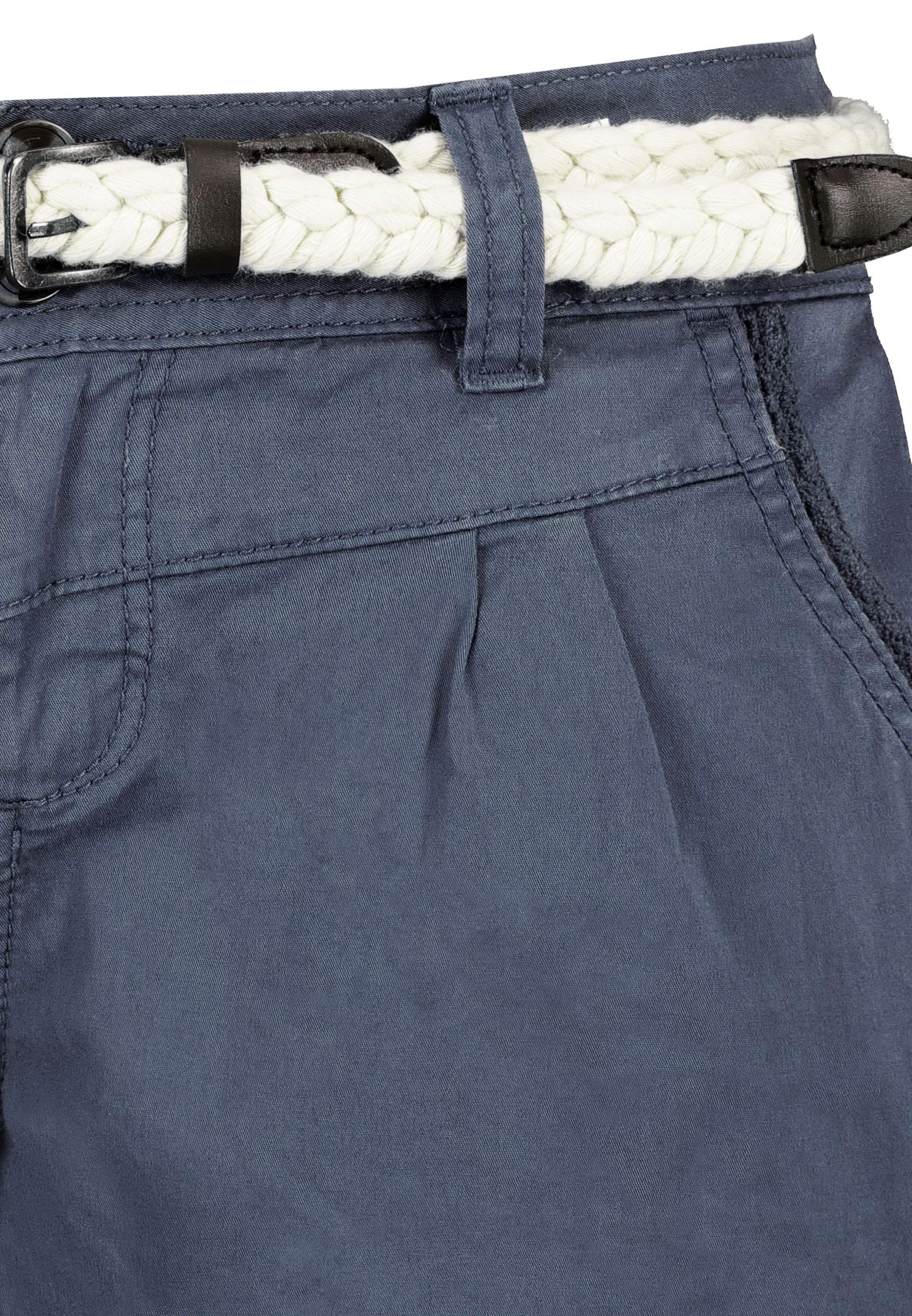 Eight 2 Nine Damen Chino Shorts Hose mit Flecht-Gürtel