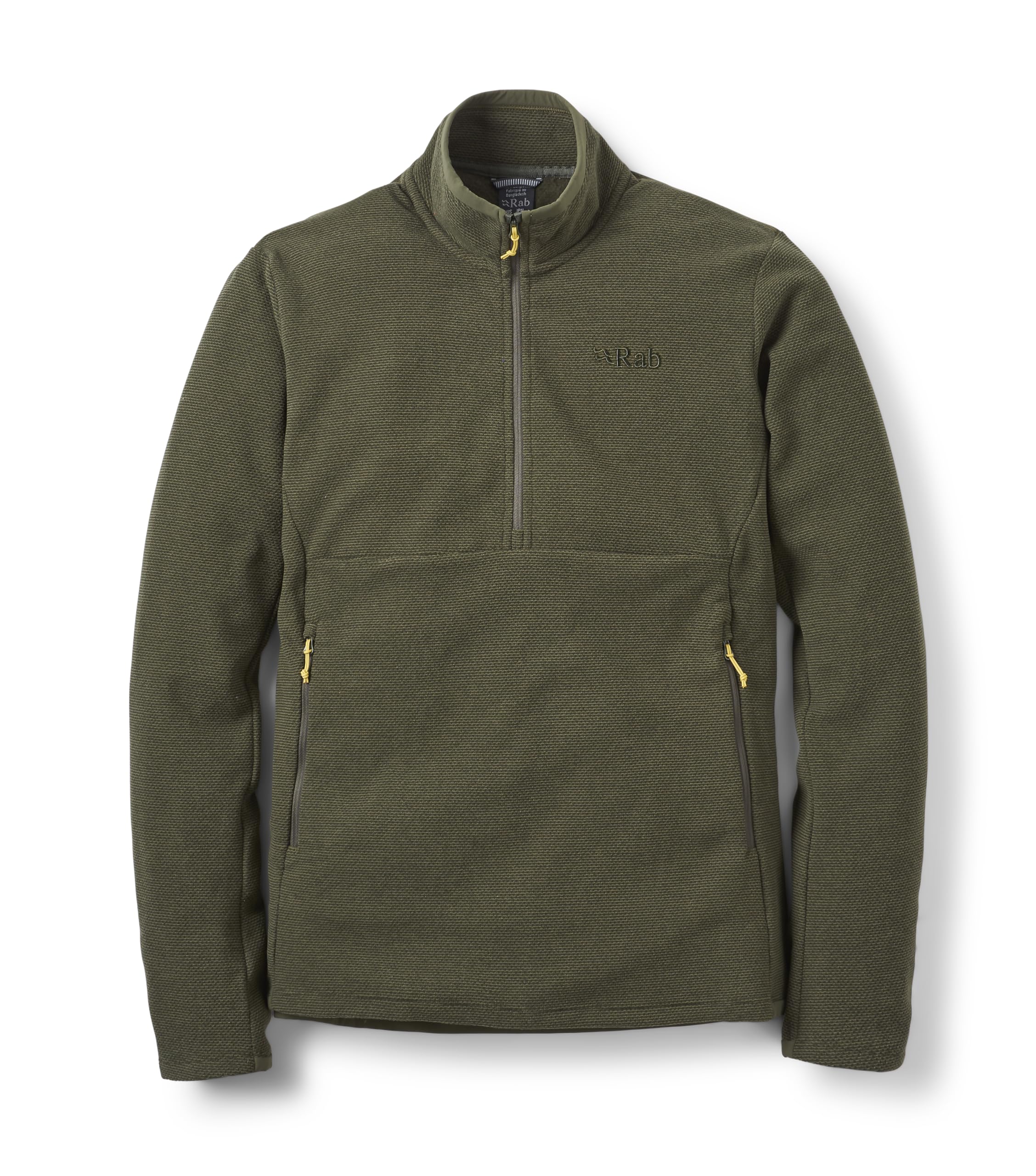 Rab Men's Stavel Pull-On - Warm Midweight Fleece Jacket for Hiking, Climbing, & Skiing - Army - Medium