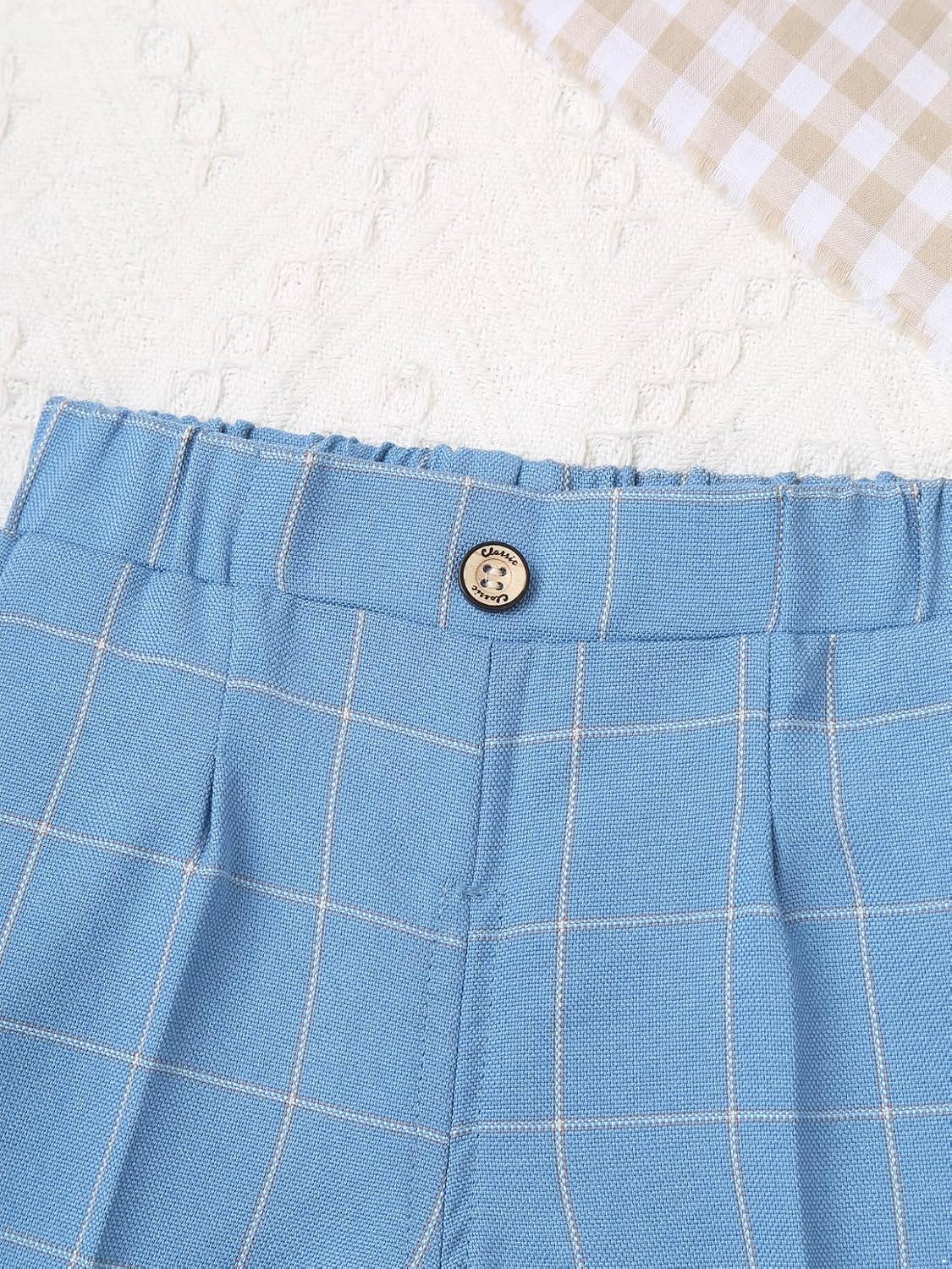 Toddler Boys Chino Shorts Pull on School Uniform Shorts Suit Pants
