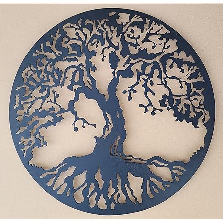 Décoration Murale Arbre De Vie En Métal, Branches Artisanales Sculptures De Fleurs D'oiseaux, Oeuvre D'art À Suspendre Arbre De Vie En Forme De Cœur Décoratif, Art Mural En Métal En Forme De