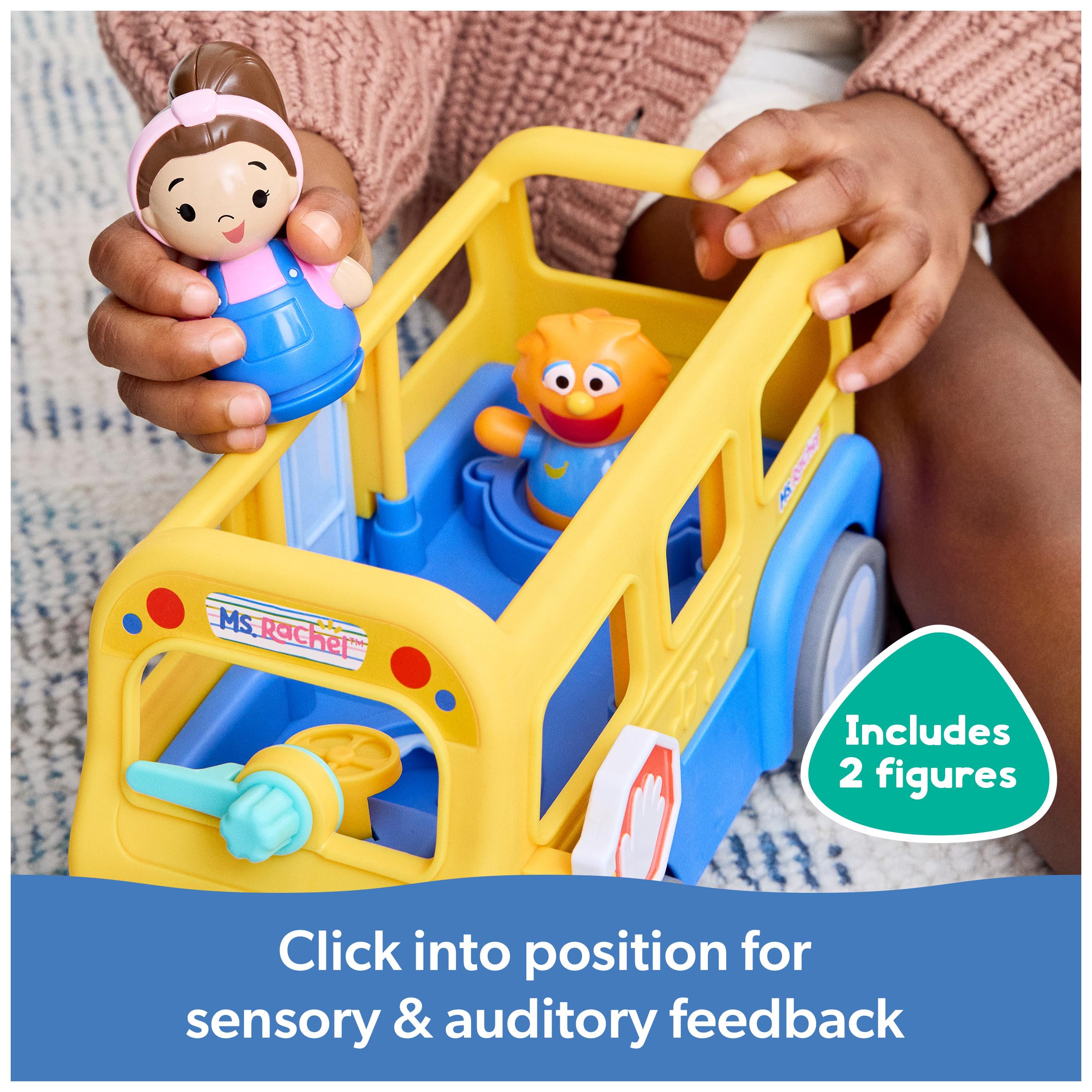 Ms. Rachel Offizieller My First Learning Elektronischer Schulbus mit 2 Figuren, Musik & Sounds, Lernspielzeug & Kleinkindspielzeug für Mädchen und Jungen ab 1-3 Jahren