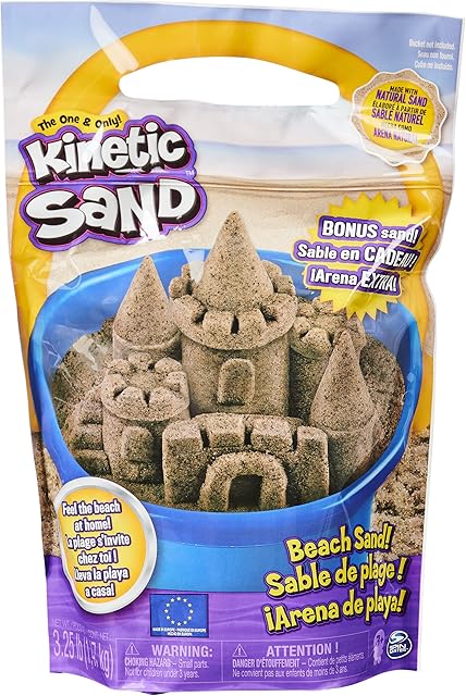 Kinetic Sand, 1.47kg Beach Sand for Squishing, Mixing and Moulding (Amazon Exclusive), for Kids Aged 3 and Up. Only Available On Amazon