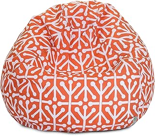 Majestic Home Goods Aruba Bean Bag, Small, Orange