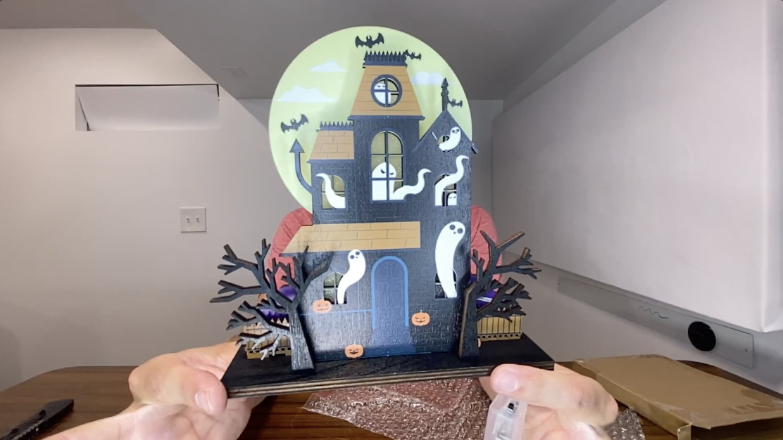 BEST Halloween Decor? | Light Up Wooden Haunted Ghost House