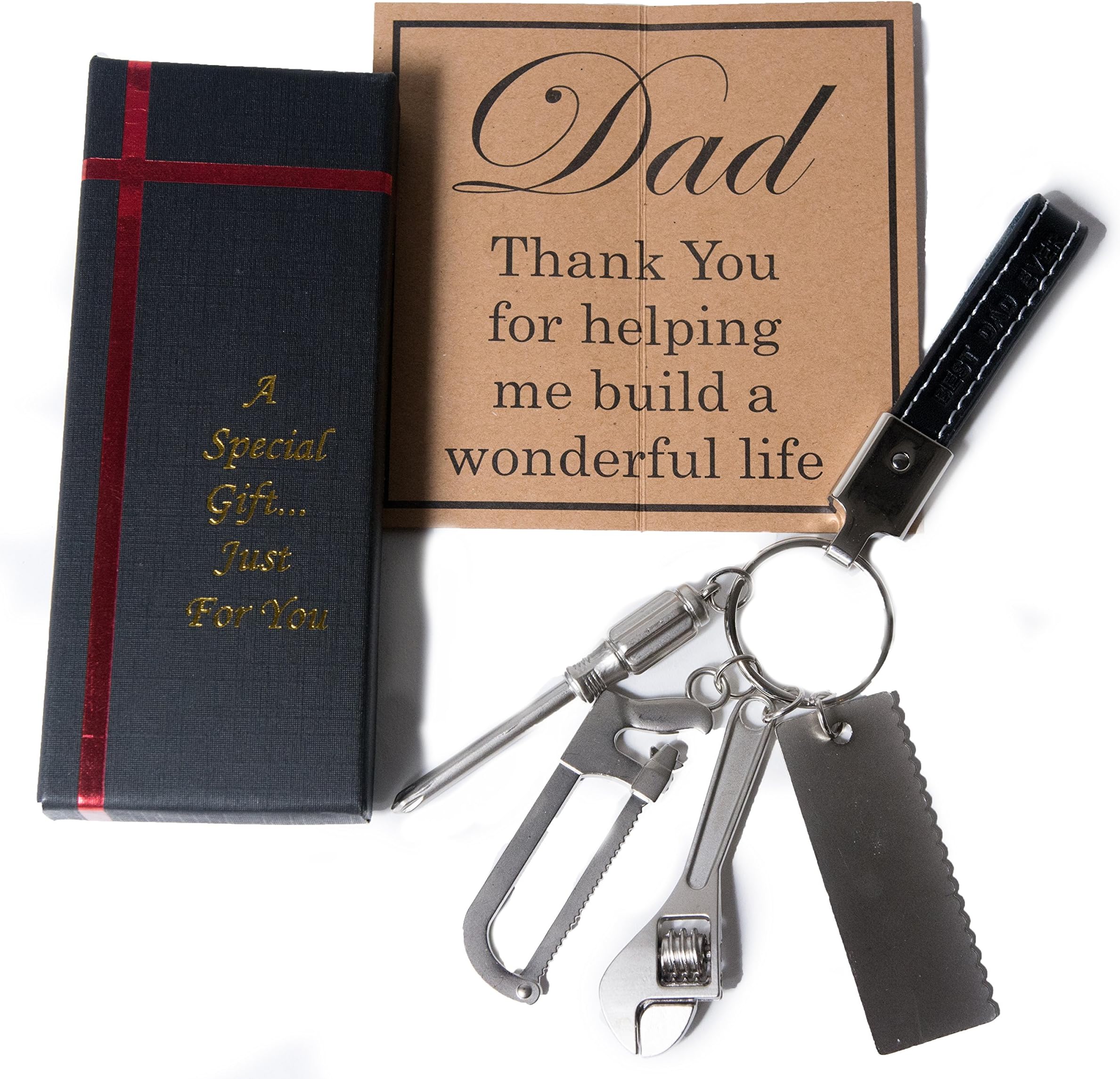 Christmas Gifts for Dad from Daughter - Dad Gifts - Dad Keychain - Gifts for Dad - Best Dad Gifts - Fathers Day Gifts - Keychain for Dad from Daughter and Son (Tools)