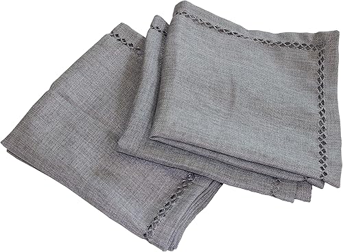 Miniatura 8 de Juego de 4 servilletas de tela bordadas con diseño vintage en blanco