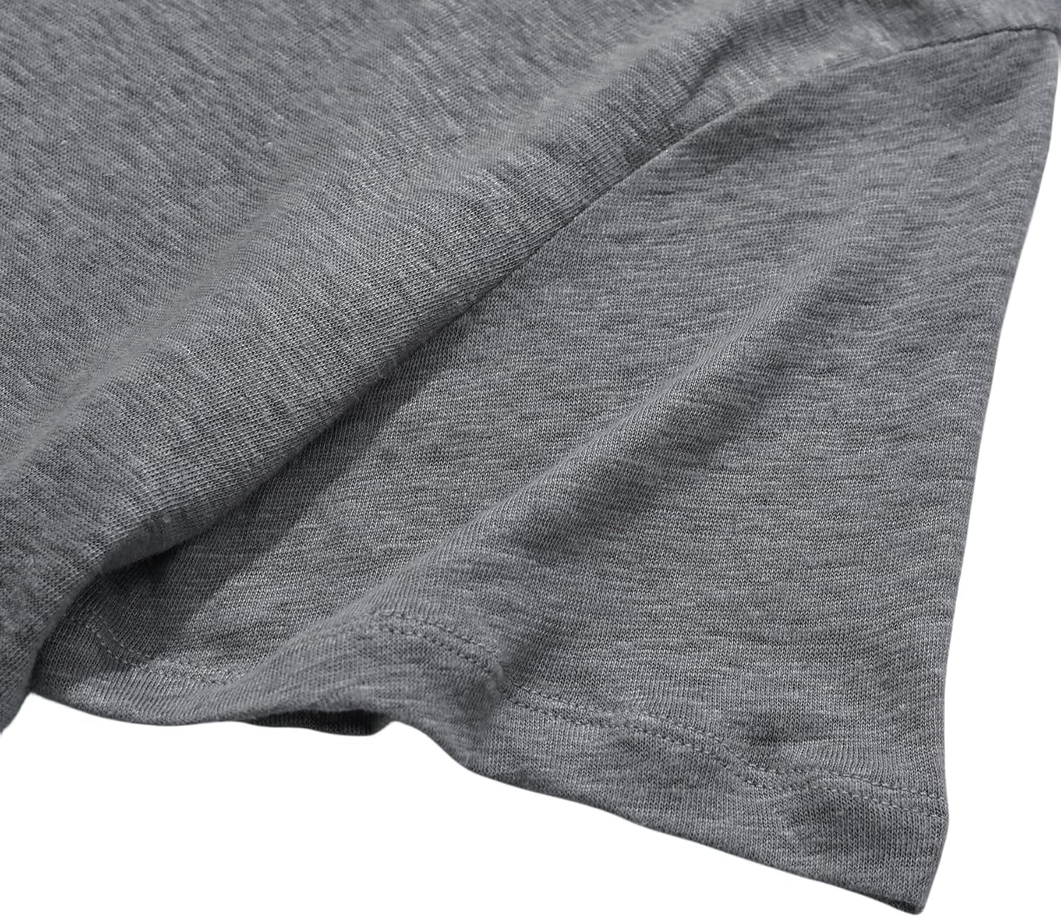 Amazhiyu Women's 100% Linen Knit T-Shirt Short Sleeve Basic Tee Summer - Image 4