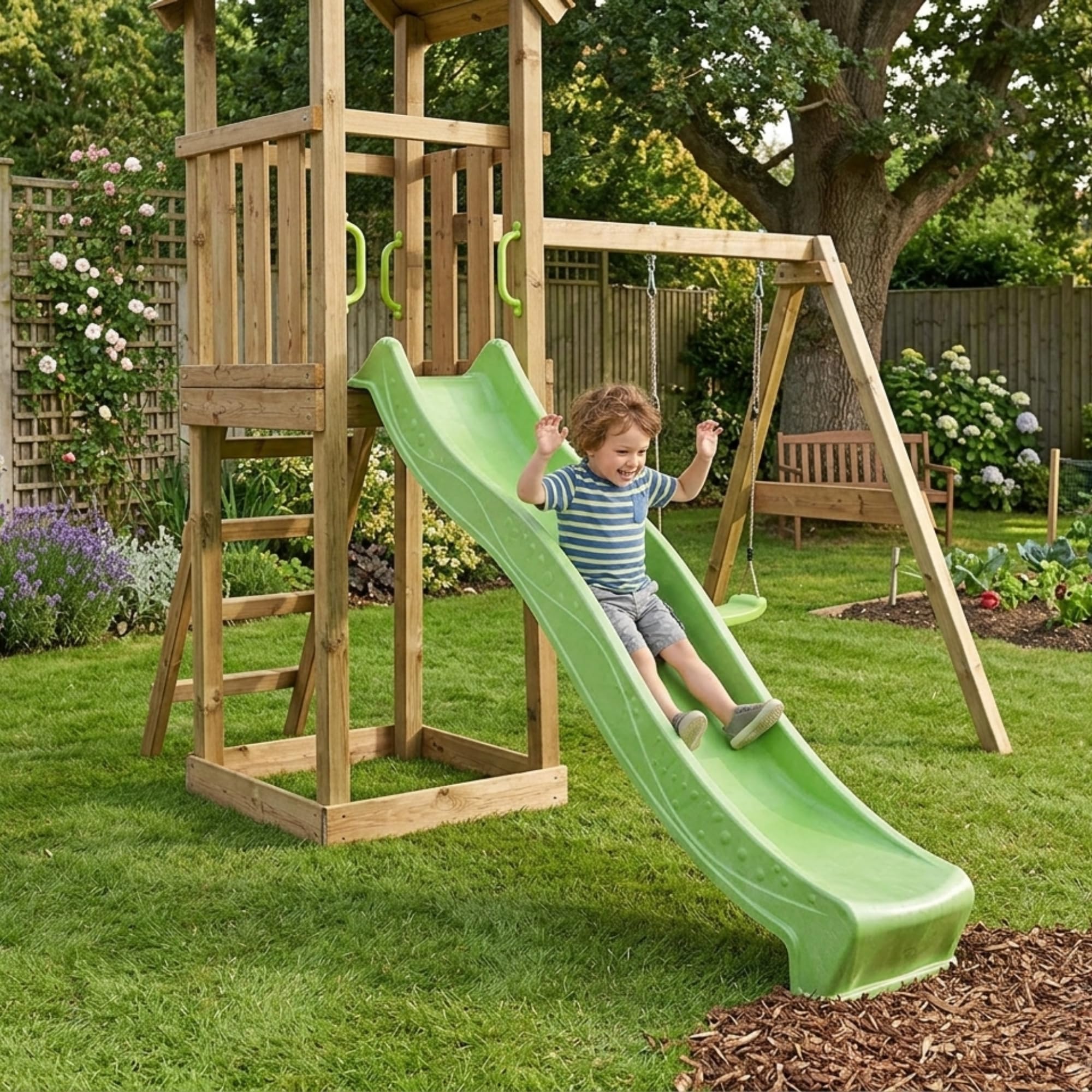 DEMMELHUBER Rutsche WATERSLIDE 2,30 mit Wasseranschluss, Grün