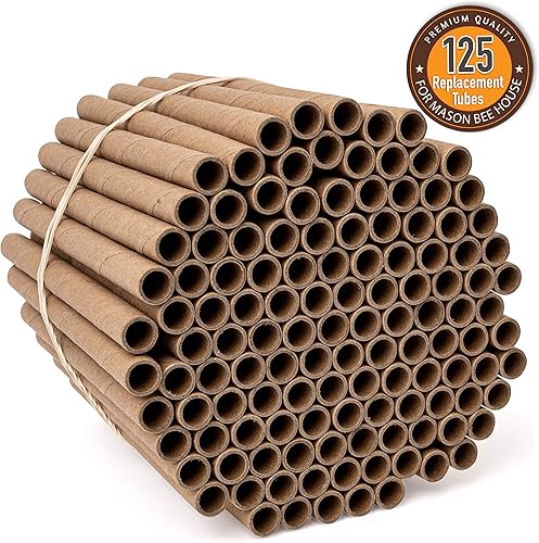Miniatura 2 de Paquete de repuesto de 125 tubos nidos de cartón Mason Bee House  Suministros de colmena de abejas solitarias y abejas masón  Kit de inicio de abeja