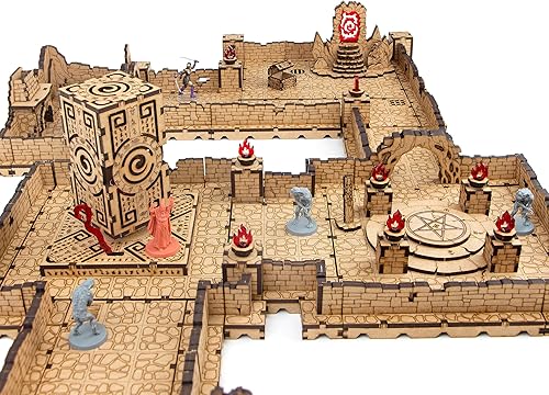 Miniatura 6 de TowerRex Cult's Lair Scatter Set D&D Terrain 3D Modular Battle Map - Accesorios DND para Calabozos y Dragones, Pathfinder, Warhammer, Rejilla de