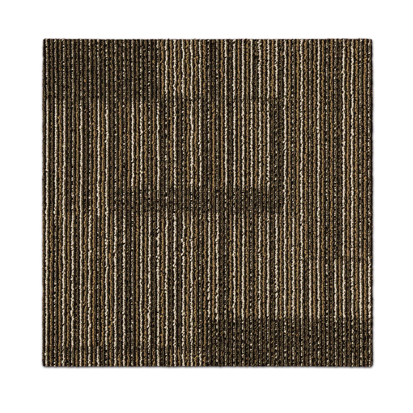 casa pura Dalle Moquette Acoustique - Dalle 50x50 cm | Moquette Intérieur Bouclée Antistatique | Design Moderne | 01 - Marron (24 Pièces - 6m²)