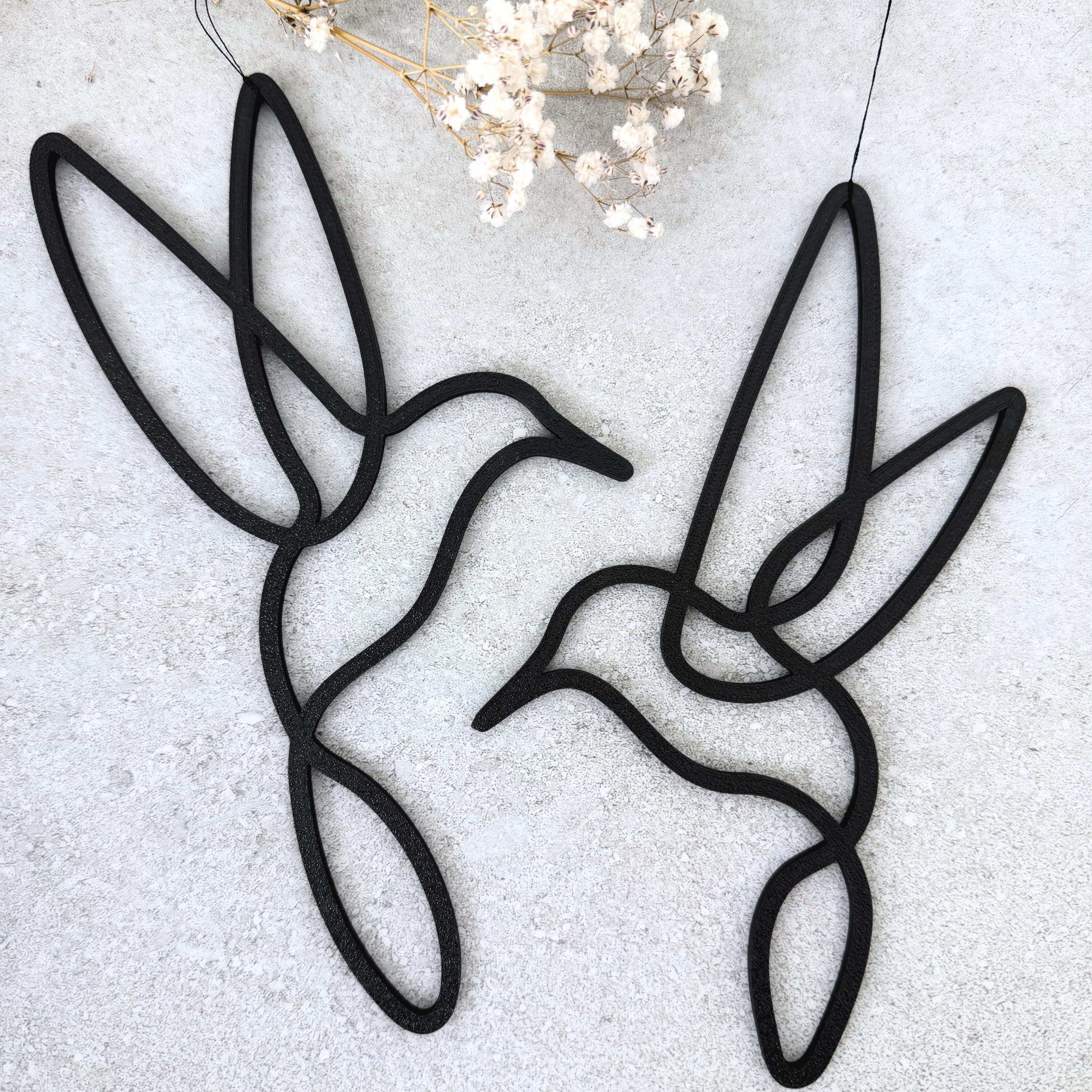 Lineart Vögelset zum Aufhängen | elegant Zeitloses Design | Made in Germany | ganzjährige Fensterdeko hängend | Fensterhänger | Fensterschmuck | Frühlingsdeko | Wanddeko