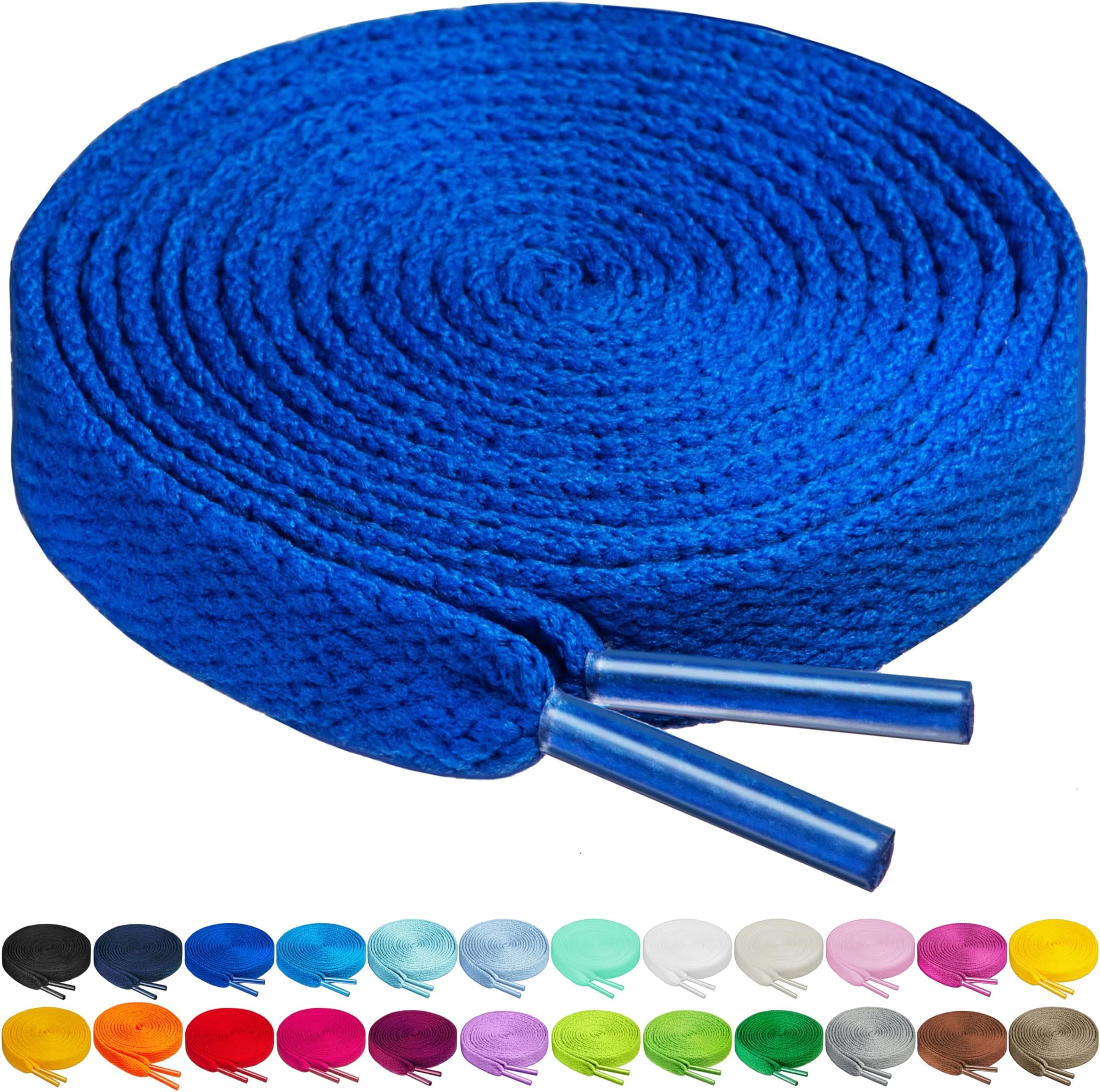 Birch 2 Pair Athletic Flat Shoelaces in 27 Colours Flat 5/16 Inch Shoe Laces in 4 Different Lengths 2 Pairs