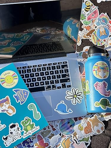 Miniatura 5 de 300 calcomanías de animales lindos para niños, calcomanías para botellas de agua, vinilo impermeable, hidroflask, teléfono, patineta, laptop,
