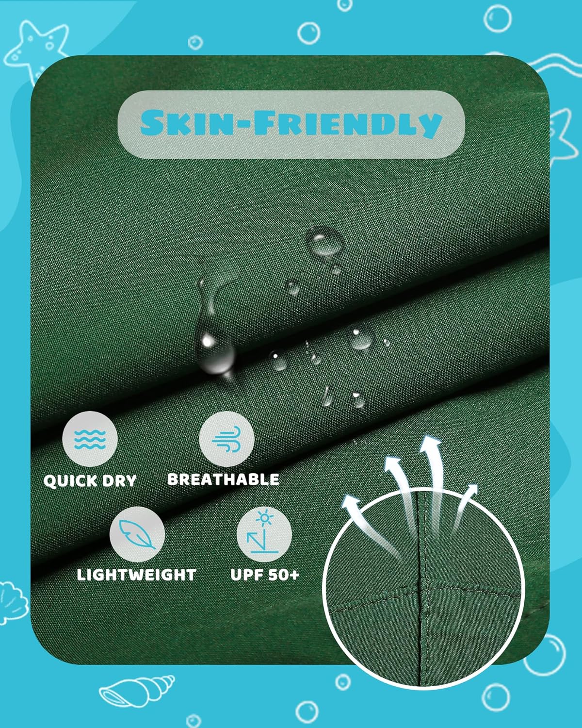 maamgic Boys Swim Trunks with Compression Liner Toddler Stretch Swim Shorts - Image 5