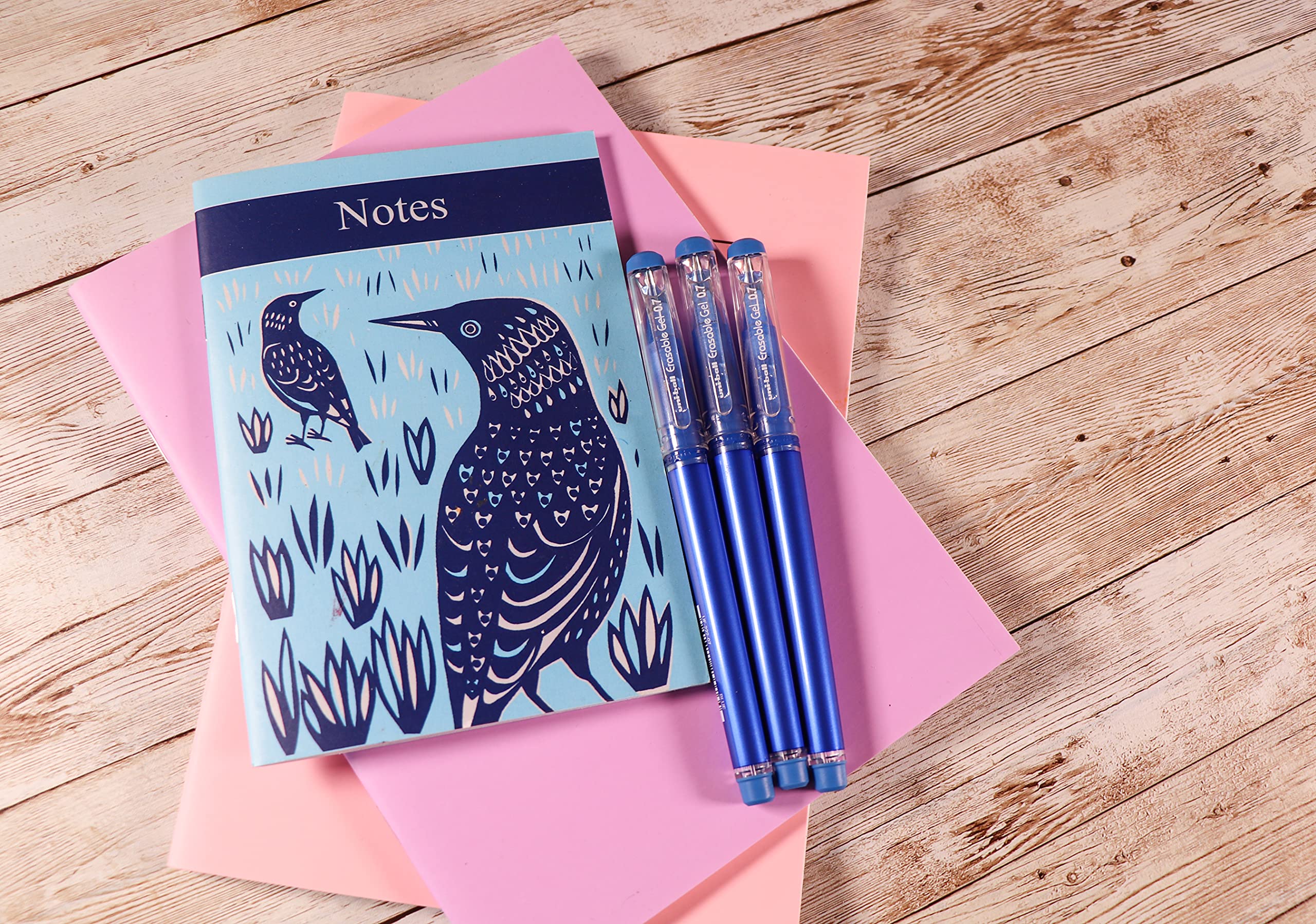 uni-ball UF-222-07 Erasable Blue Ballpoint Gel Ink Pens (3 pack), 0.7mm Tip, Erase Ink by Rubbing out with Eraser - Image 4