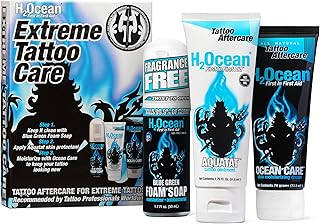 H2Ocean Extreme Tattoo Aftercare Kit – Complete 3-Step Tattoo Care & Hea...