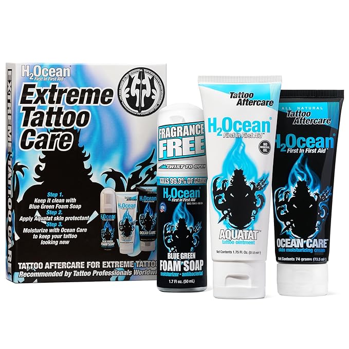 H2Ocean Extreme Tattoo Care Kit for Hard to Heal Tattoos