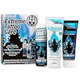 Extreme Tattoo Aftercare Kit – Complete 3-Step Tattoo Care & Healing Set with Antibacterial Foam Soap, Moisturizing Cream & Ointment – Sea Mineral Enriched Formula for Healthy, Vibrant Tattoos