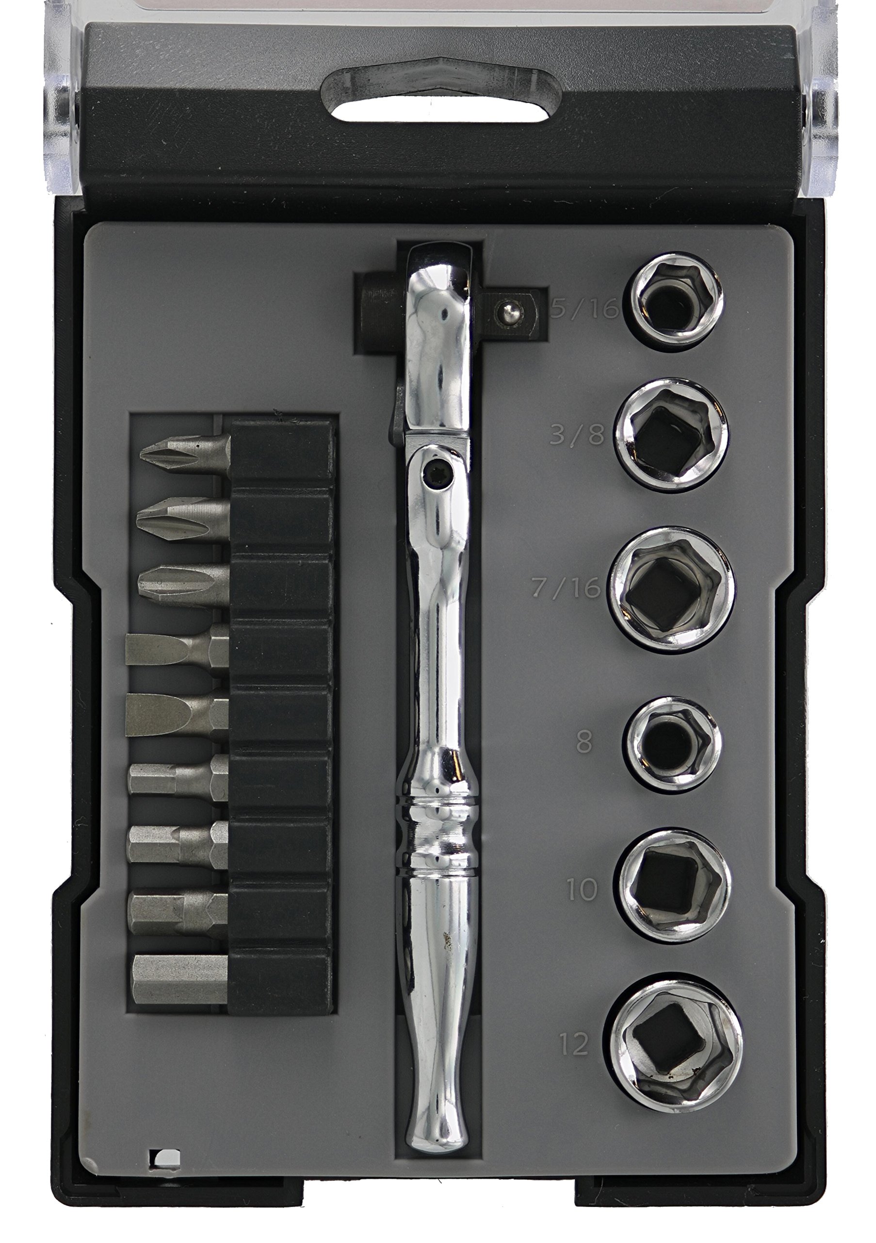 Husky 183032 16-Piece SAE and Metric Microdriver Set with Flexible