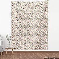 Vista 225 de Ambesonne Tela Geométrica por Yarda, Diseño Monocromo Patrón Abstracto de Líneas Continuas sobre Fondo Liso, Tela de Punto Elástico para Ropa